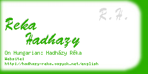 reka hadhazy business card